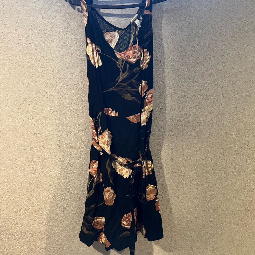 Black dress with flower print